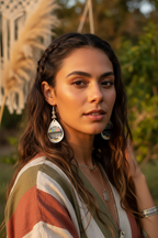 Retro Broken TV screen effect earrings