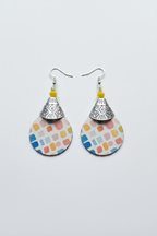 Retro Confetti Drop Earrings