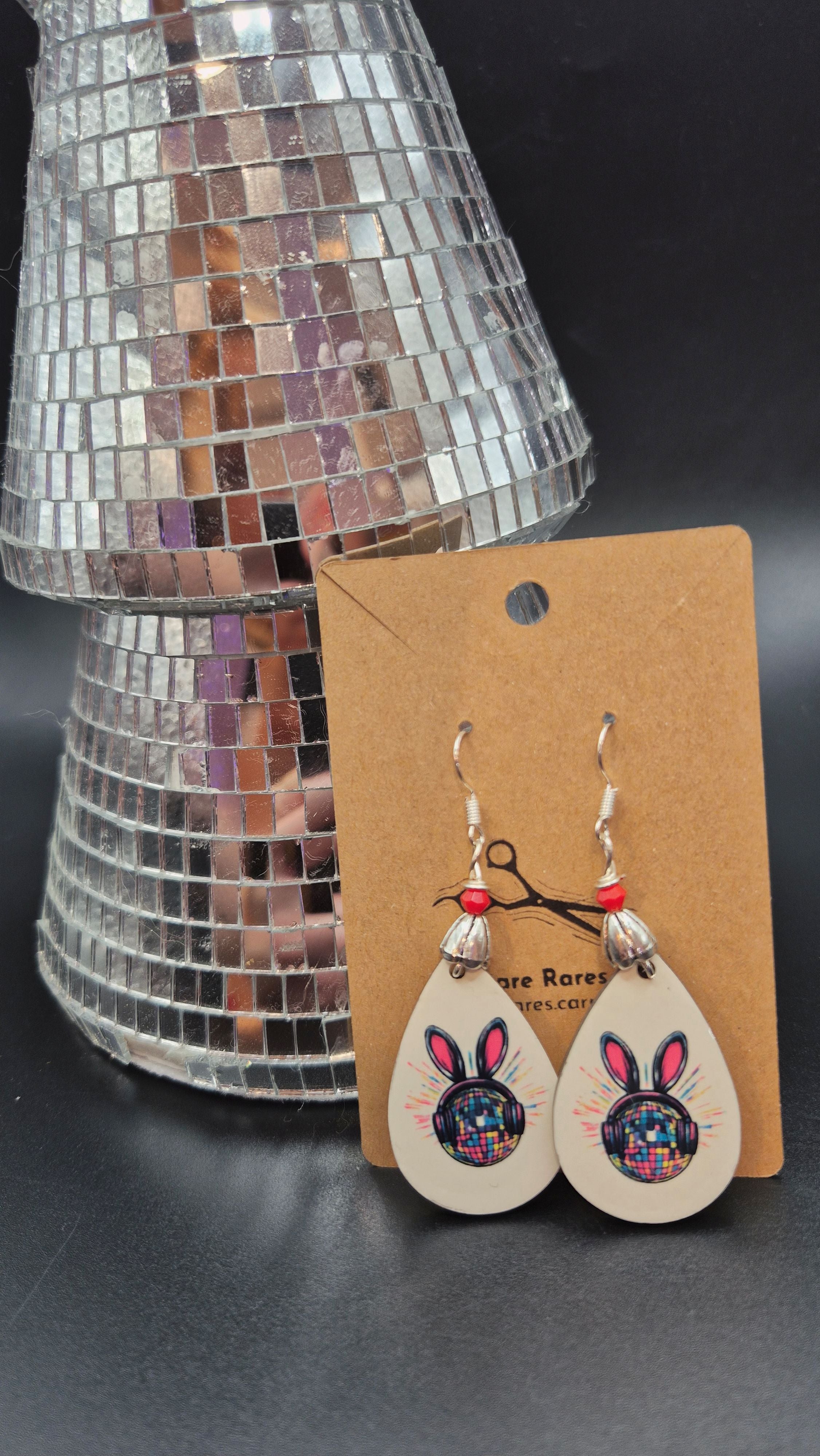 Disco Bunny Drop Earrings
