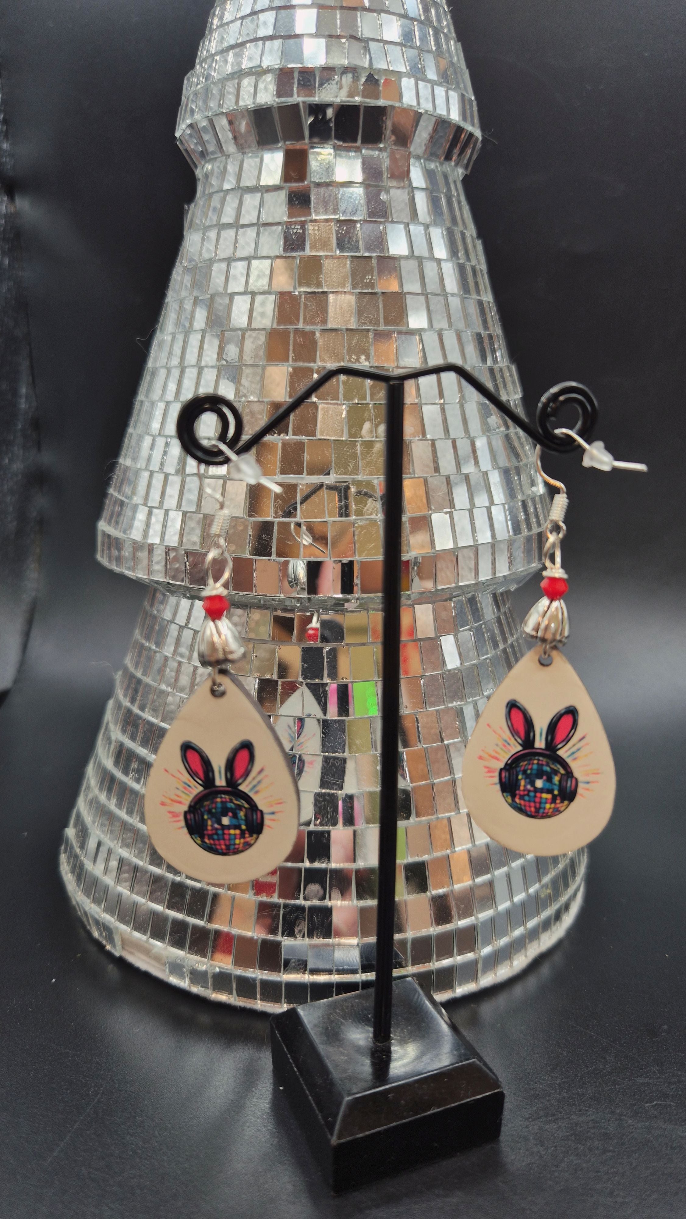 Disco Bunny Drop Earrings