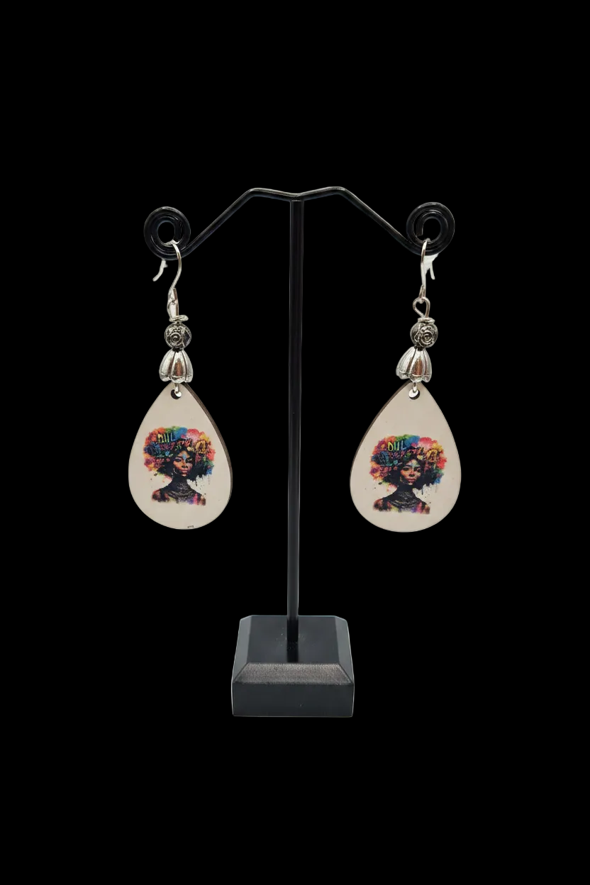 Afro Queen Drop Earrings