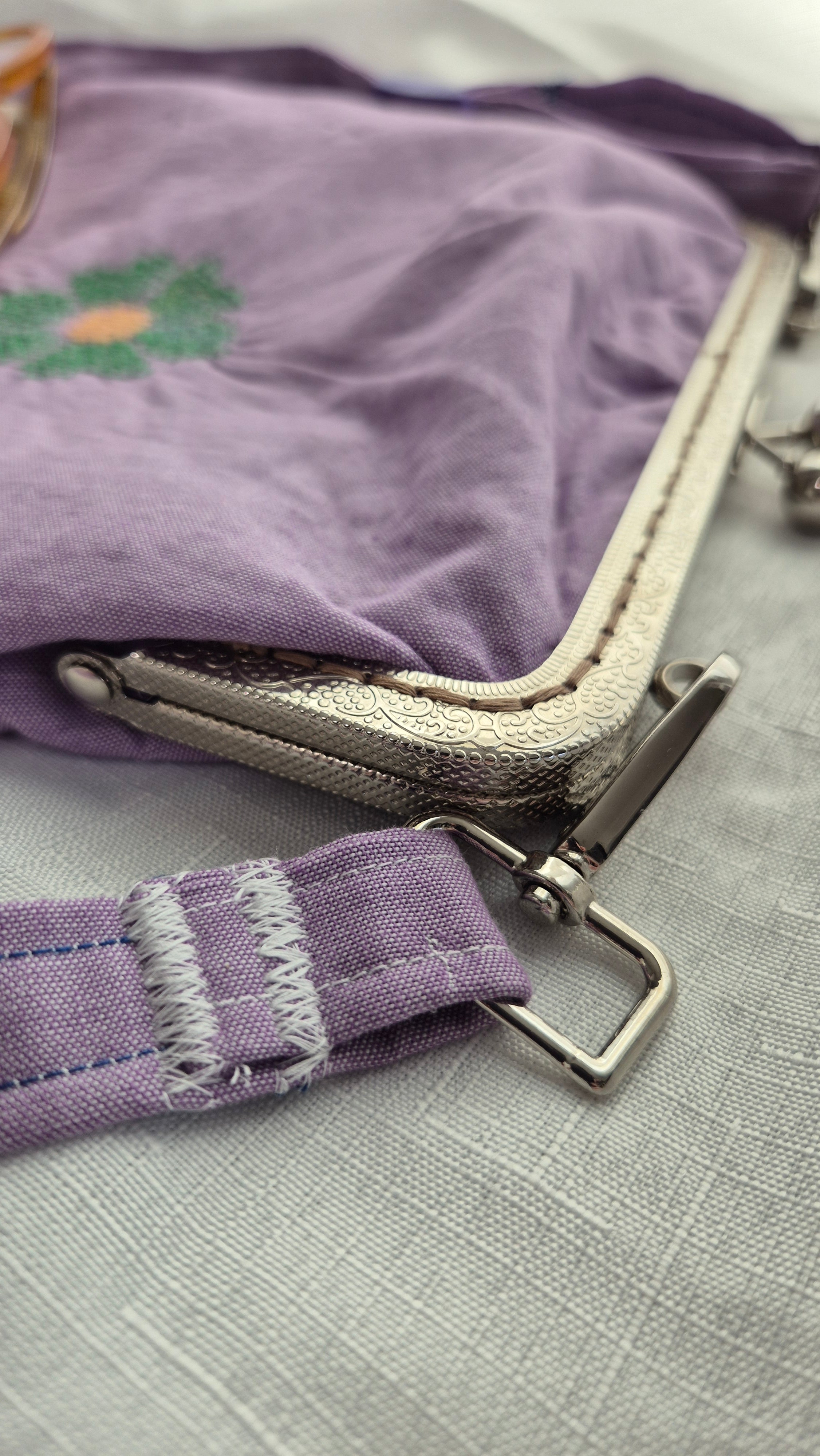 Lavender Bloom Crossbody Pouch