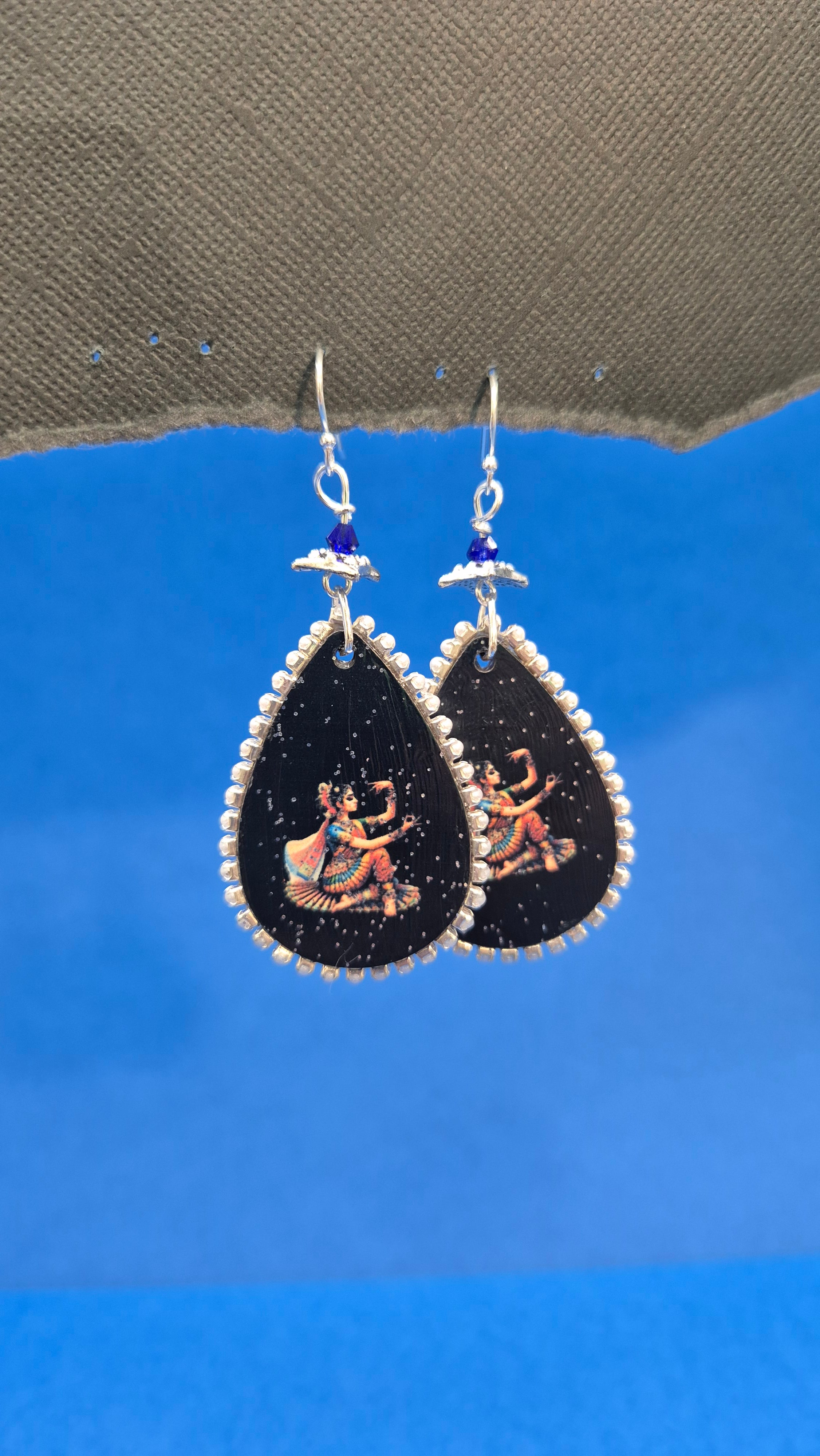 Indian Classical Dancer Teardrop Earrings