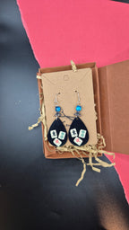 Mahjong Tile Teardrop Earrings