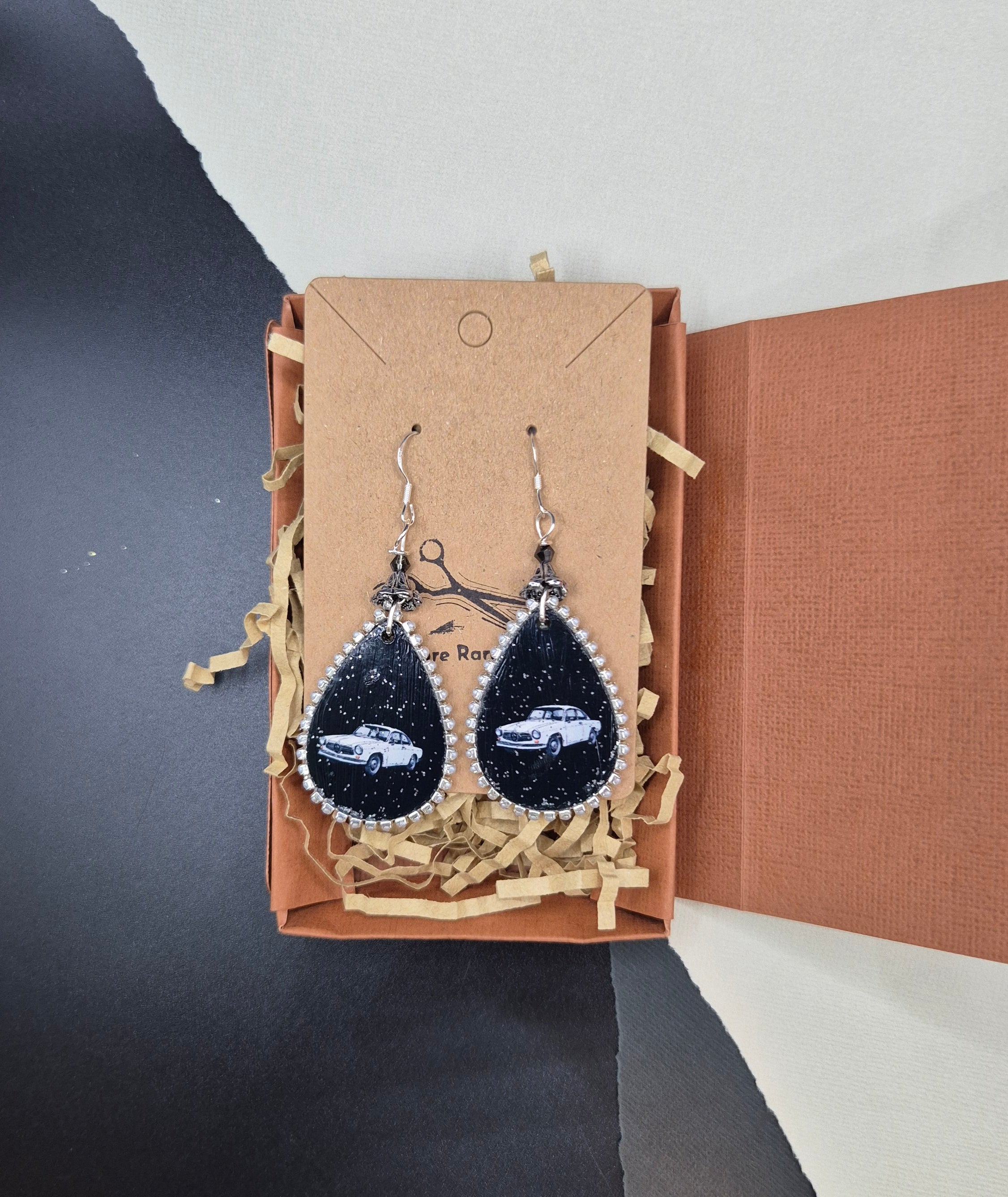 Vintage Night Drive Teardrop Earrings