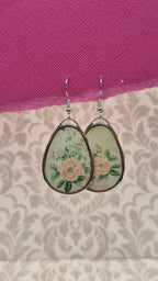 Vintage Floral Teardrop Earrings