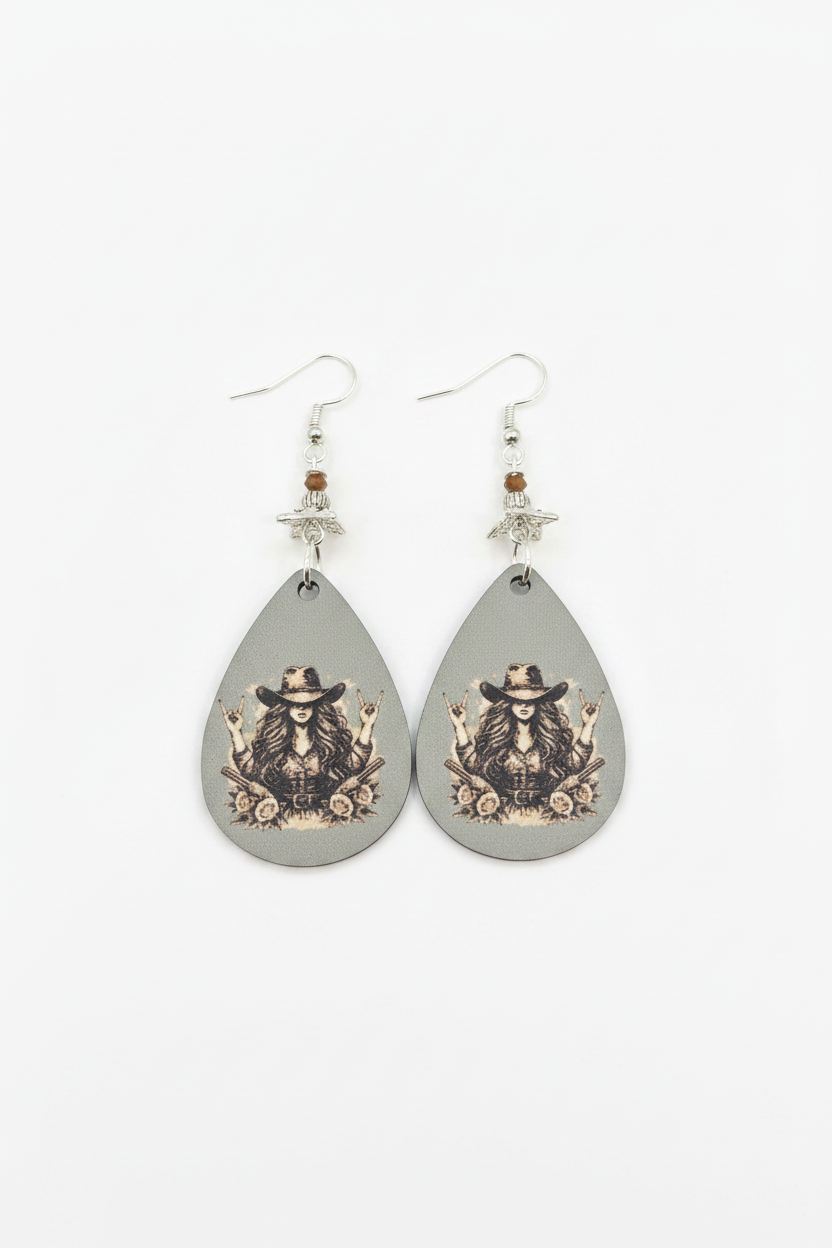 Rock 'n' Roll Cowgirl Drop Earrings