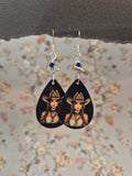 Cowgirl Portrait Teardrop Earrings