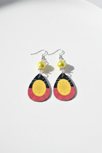 Aboriginal Flag Teardrop Earrings