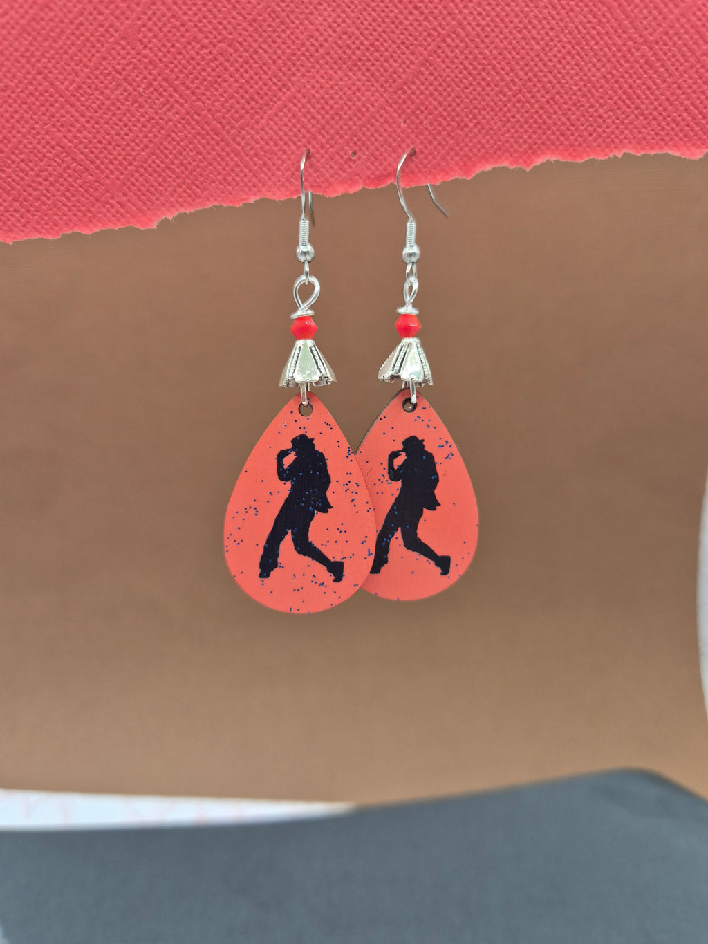 Dancer Silhouette Teardrop Earrings