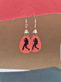Dancer Silhouette Teardrop Earrings
