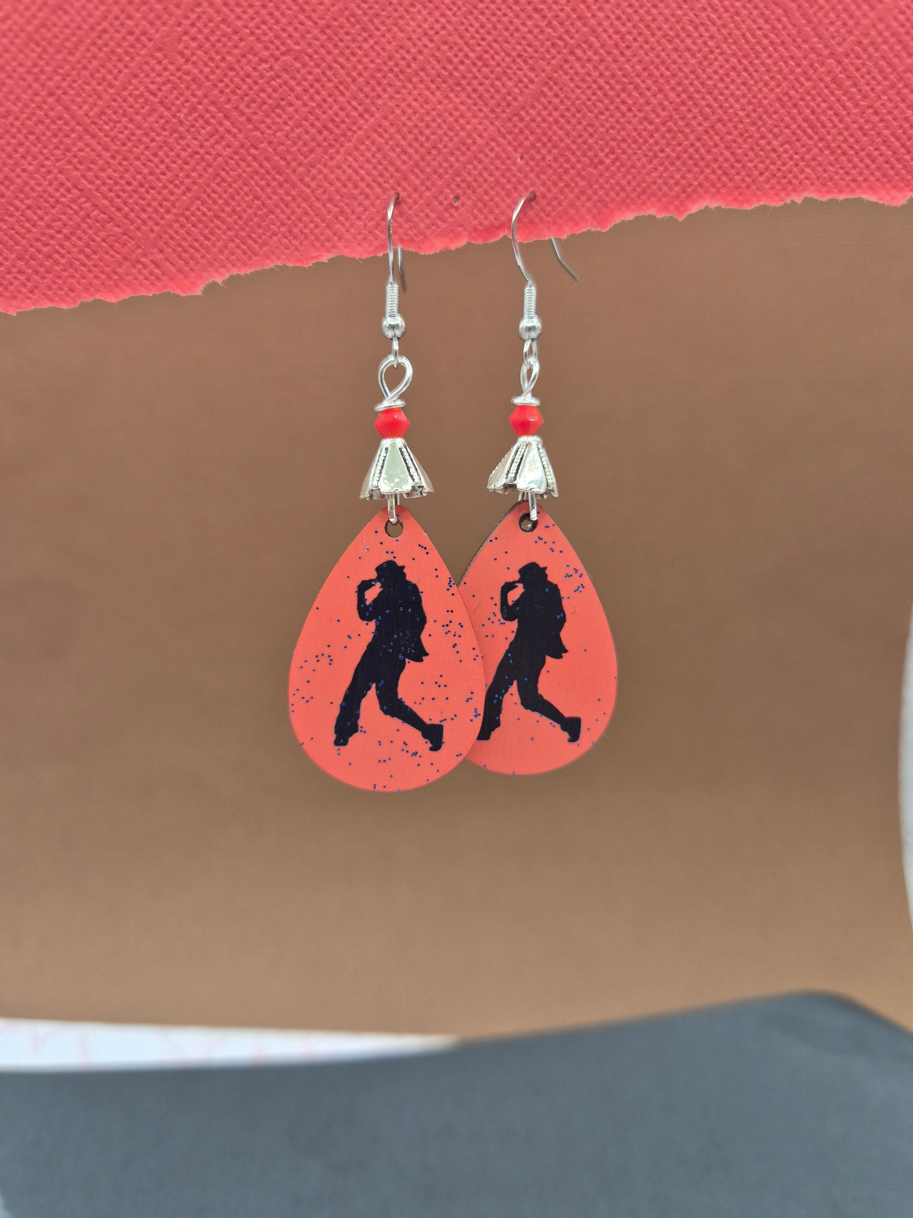 Dancer Silhouette Teardrop Earrings