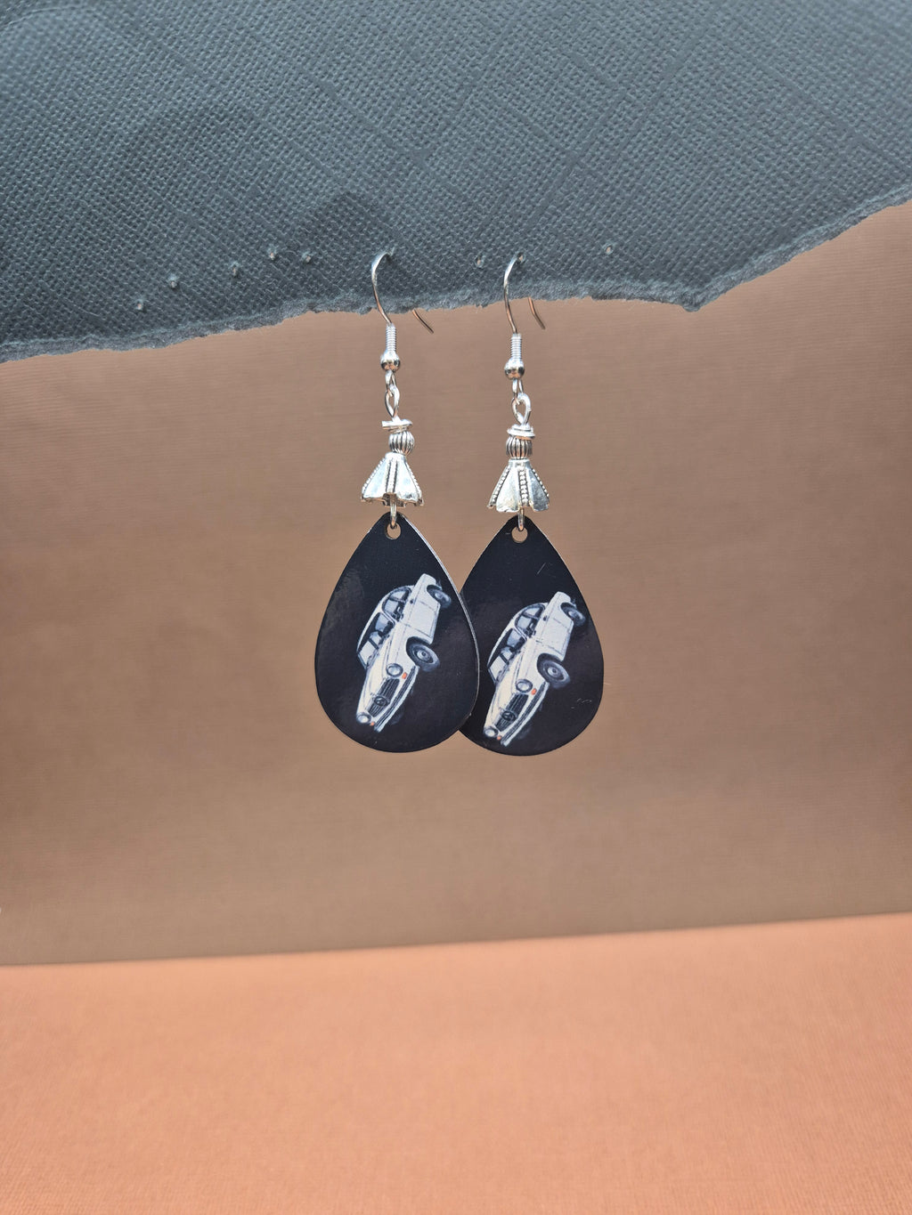 Vintage Car Teardrop Earrings