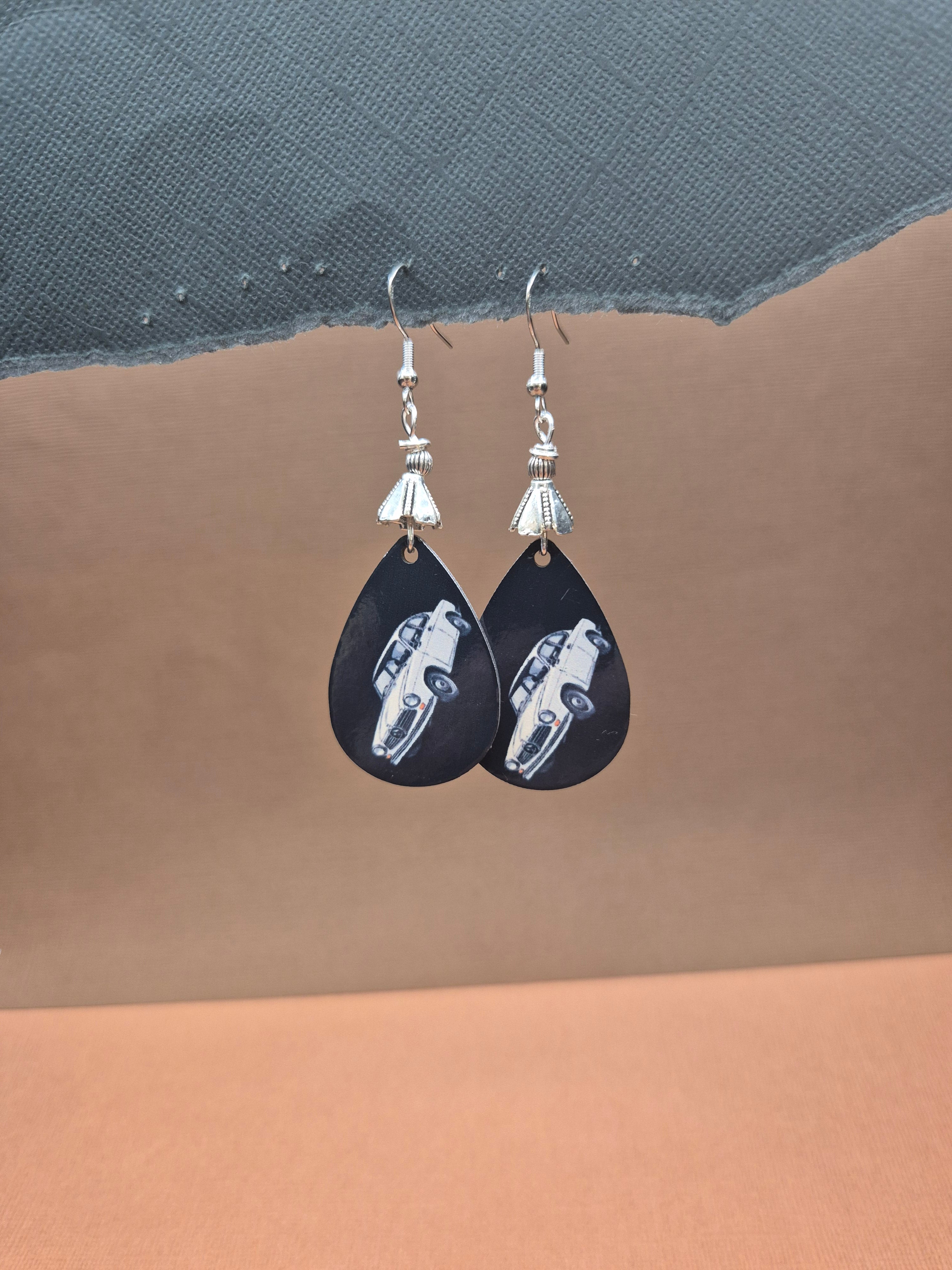 Vintage Car Teardrop Earrings