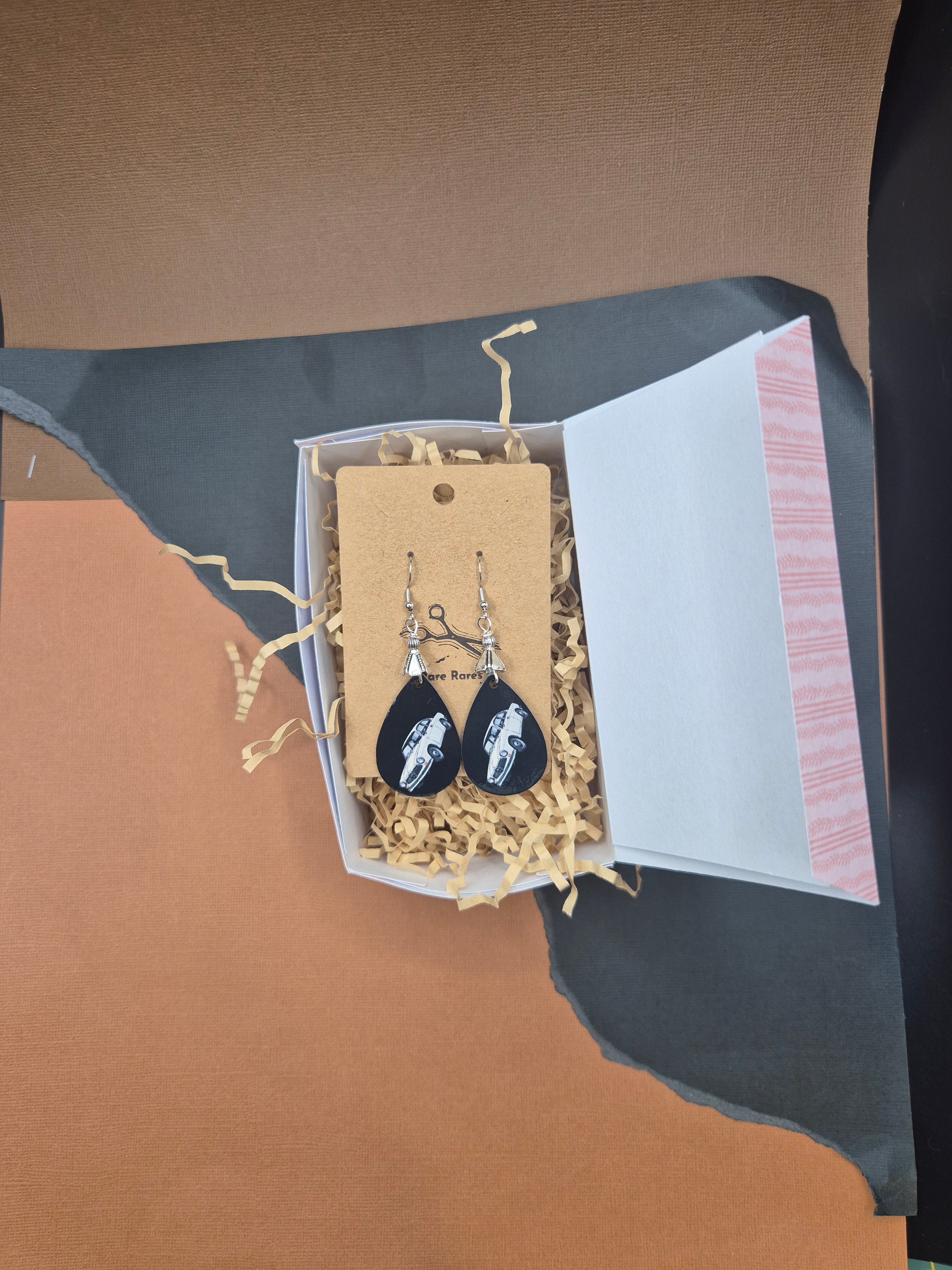 Vintage Car Teardrop Earrings