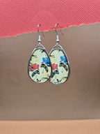 Vintage Botanical Teardrop Earrings