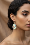 Vintage Botanical Teardrop Earrings