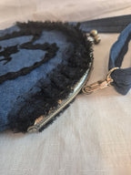 Denim Cat Heart Crossbody Bag