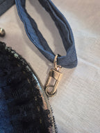 Denim Cat Heart Crossbody Bag