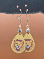 Lion Teardrop Earrings