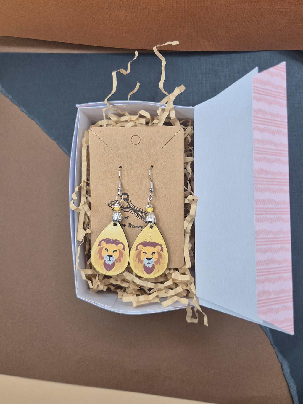 Lion Teardrop Earrings