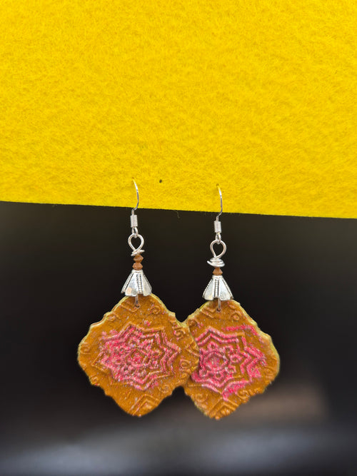 Clay Mandala Drop Earrings
