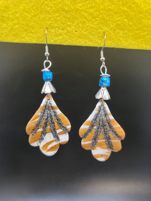 Clay Fan Drop Earrings