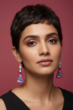 Studio portrait with earrings
